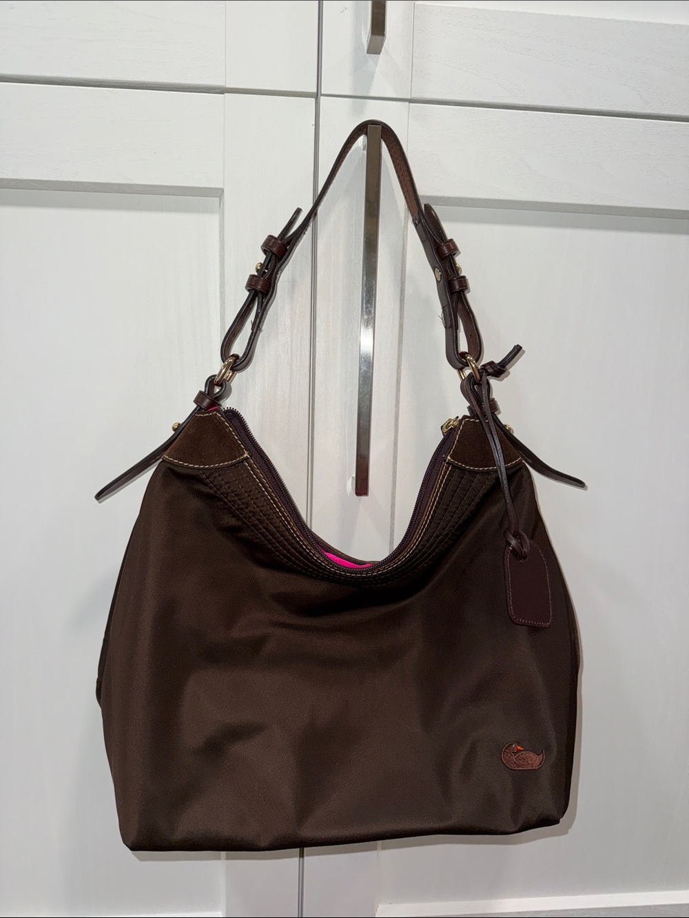 Dooney & Burke Dark Brown Women's Shoulder Bag - Nylon